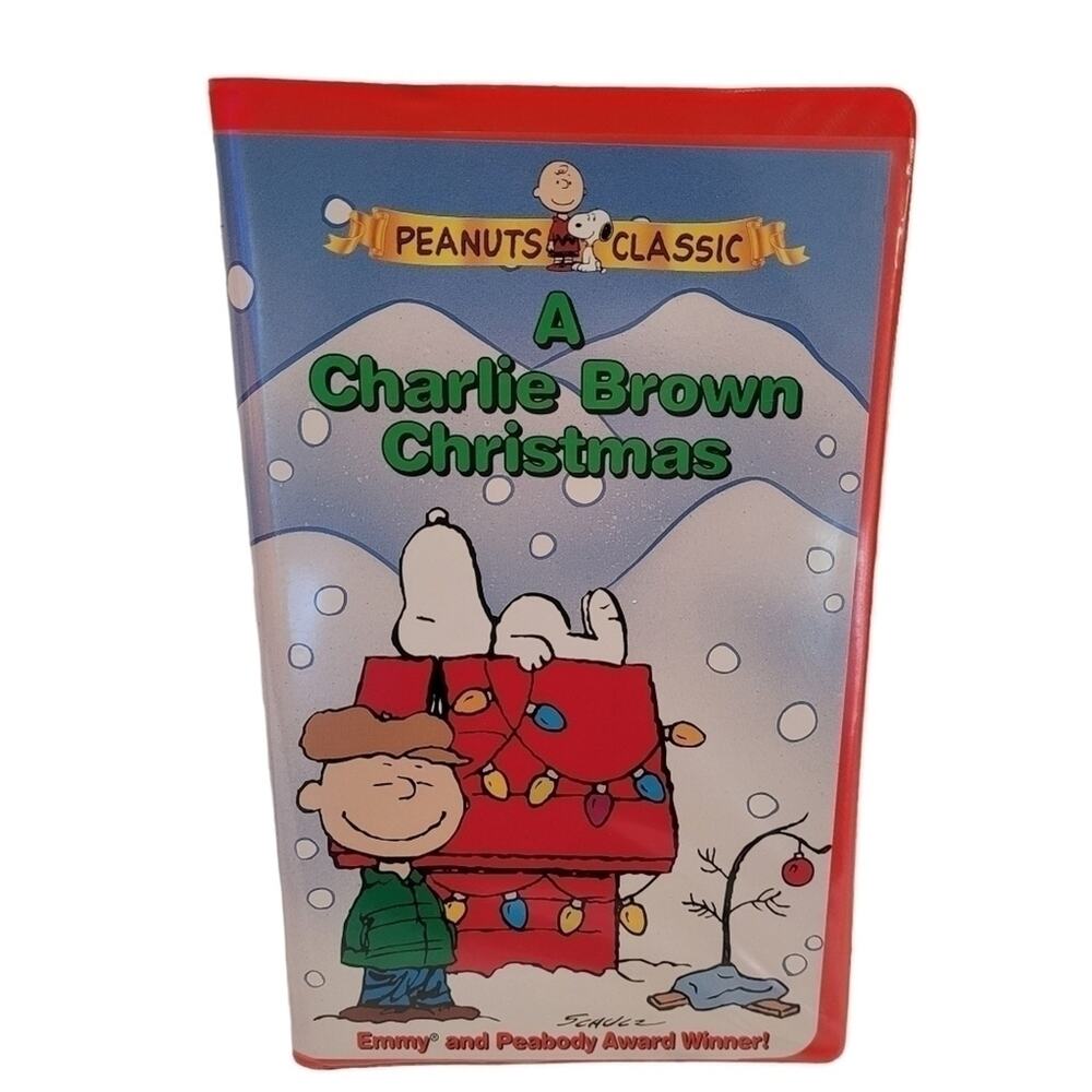 A Charlie Brown Christmas Peanuts Classic VHS Tape Clamshell Case Vintage